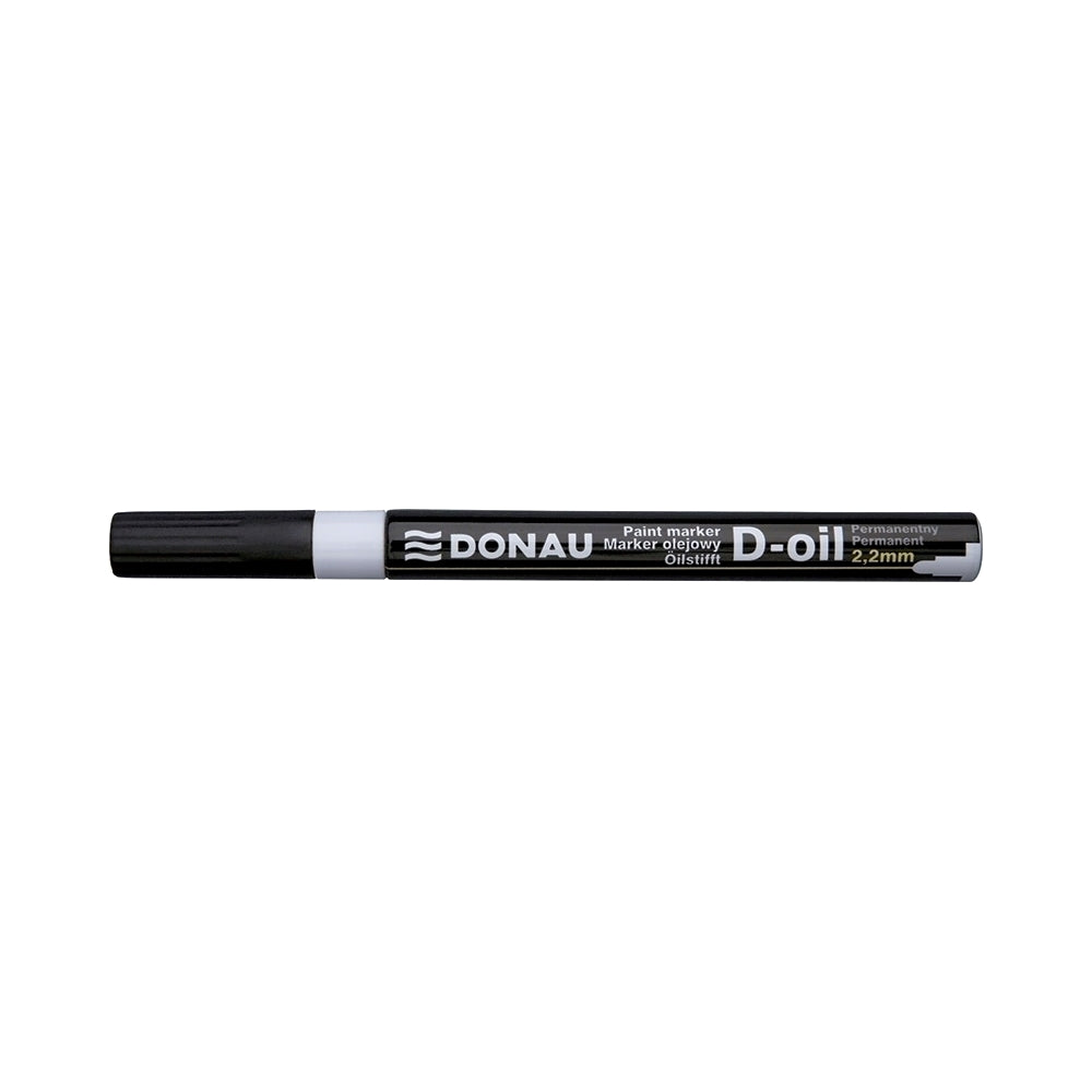 Marker permanent cu vopsea Donau, varf rotund, 2.2 mm, alb Marker permanent cu vopsea Donau, varf rotund, 2.2 mm, alb